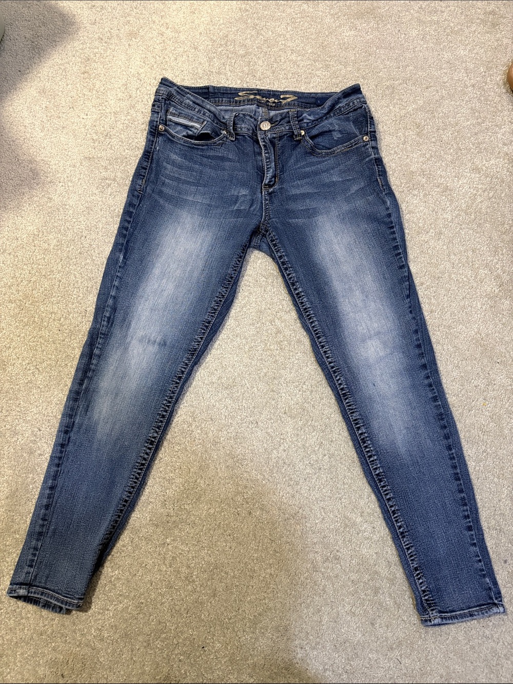 Seven7 Jeans Dark/Vintage Wash Skinny Jeans